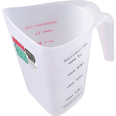 Tuff Stuff Ergonomic Wet or Dry Measuring Scoop, Clear, 1 lb - Scoops