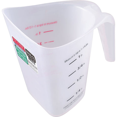 Tuff Stuff Ergonomic Wet or Dry Measuring Scoop, Clear, 1 lb - Scoops