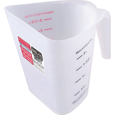 Tuff Stuff Ergonomic Wet or Dry Measuring Scoop, Clear, 2 lb - Scoops