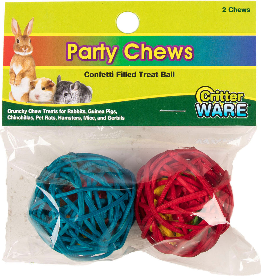 Ware Critter Party Chew Balls, 2 pc - Chews