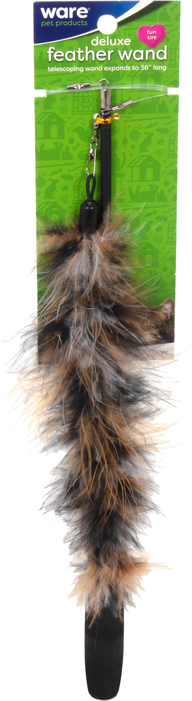 Ware Deluxe Feather Wand Cat Toy - Interactive