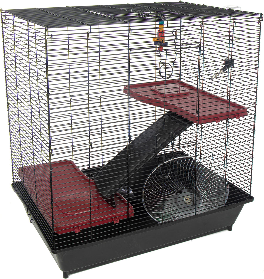 Ware Deluxe Rat Cage W/Shelfs Ramps Hammock, 18x30x28 in - General Cage