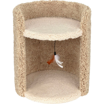 Ware Cat Condo 2-Story Open-Front Cat Furniture, Tan, 15.5x15.5x17.5 in - Climbers