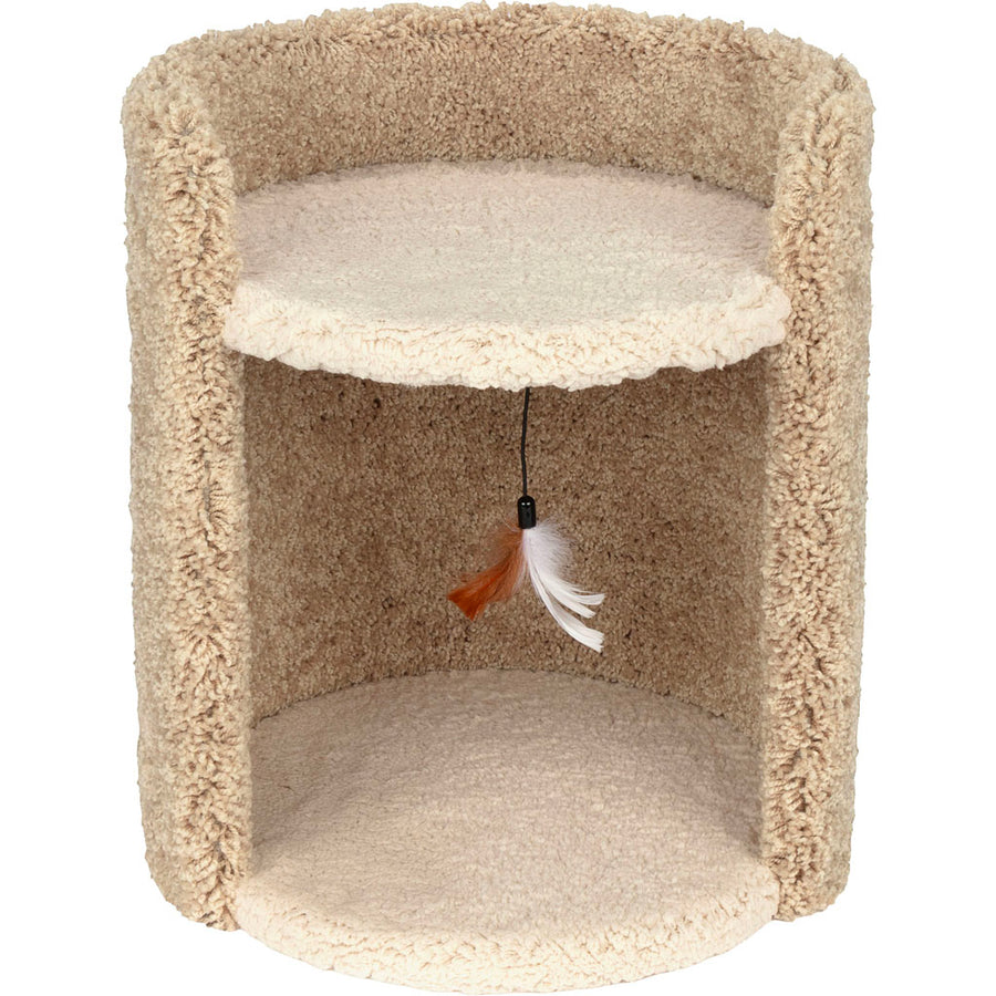Ware Cat Condo 2-Story Open-Front Cat Furniture, Tan, 15.5x15.5x17.5 in - Climbers