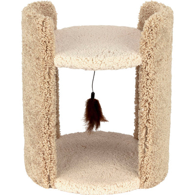 Ware Cat Condo 2-Story Open-Back Cat Furniture, Tan, 15.5x15.5x17.5 in - Climbers