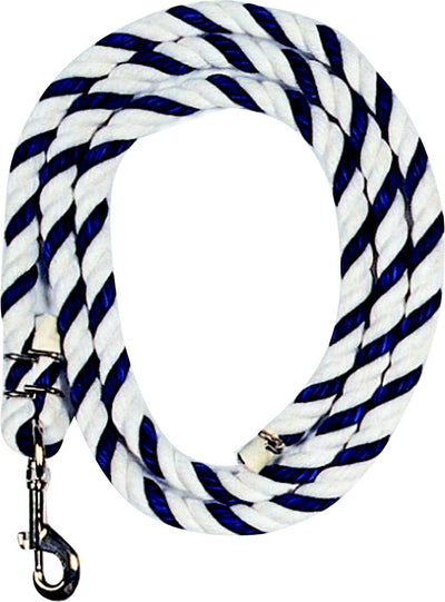 Beiler's Cotton Lead Rope W/Swivel Snap, Green/White, 6 ft - Leads