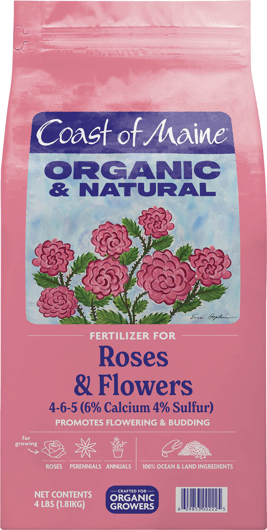 Coast of Maine Organic & Natural Fertilizer for Roses & Flowers, 4 lb - Fertilizing