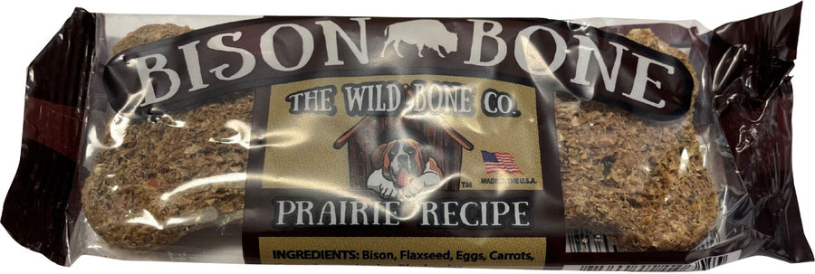 The Wild Bone Co. Jerky Style Dog Treats Display, Bison, 1 oz-24 pc - Edible Bones & Biscuits