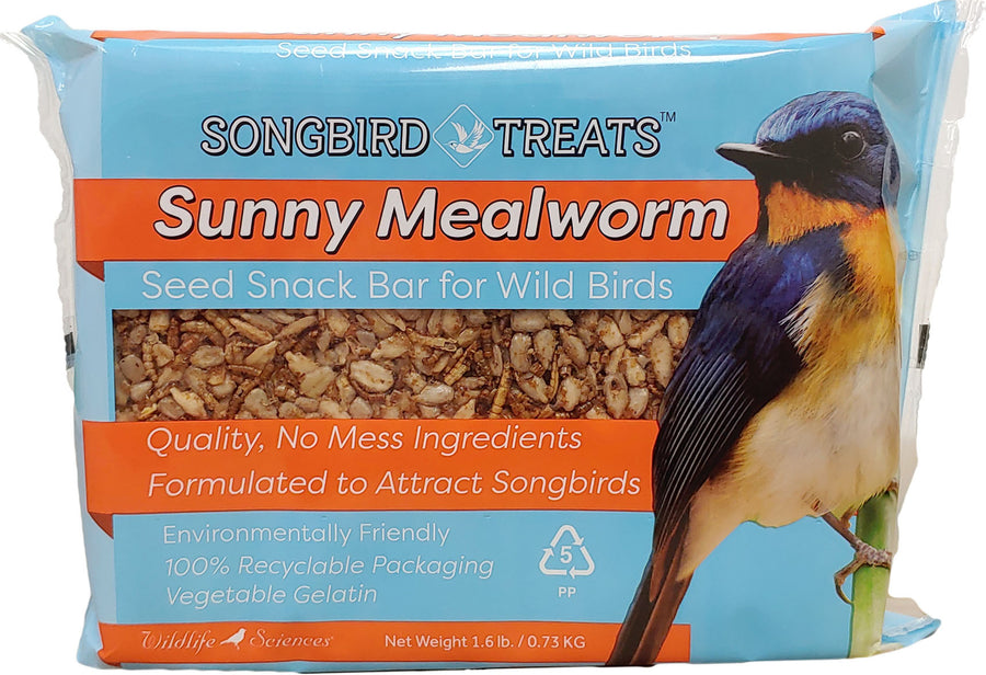 Songbird Treats Large Seed Cake, Mealworm, 1.6 lb - Seed Cakes