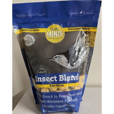 Wildlife Sciences Suet Minis, Insect, 28 oz - Suet Plugs/Pellets/Nuggets