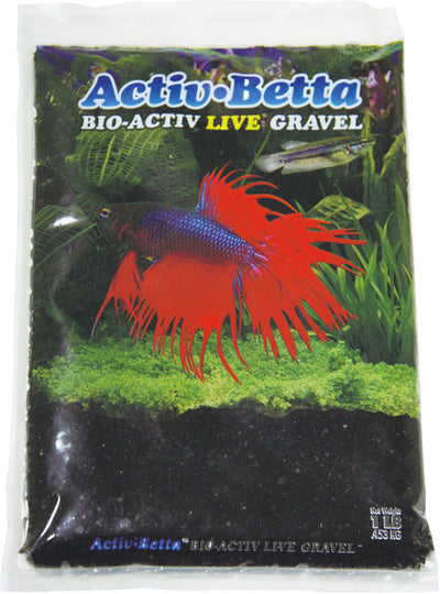 World Wide Imports Bio Activ Live Betta Gravel, Black, 1 lb - Freshwater