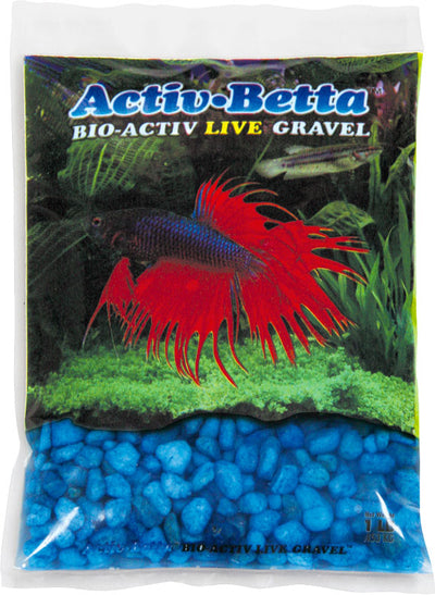 World Wide Imports Bio Activ Live Betta Gravel, Blue, 1 lb - Freshwater