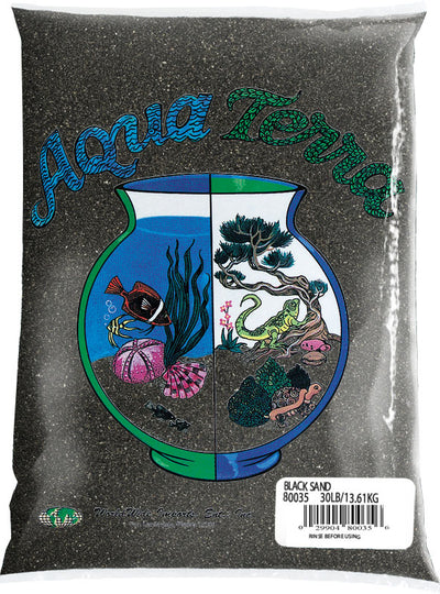 World Wide Imports Aqua Terra Sand, Black, 5 lbs - Freshwater