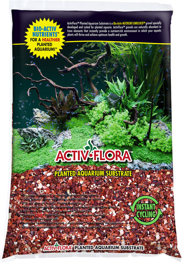 World Wide Imports Activ Flora Live Planted Floracor Substrate, Red, 16 lbs - Freshwater