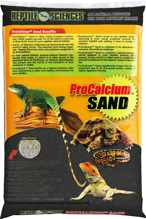 World Wide Imports Procalcium Reptile Sand, Black, 10 lbs