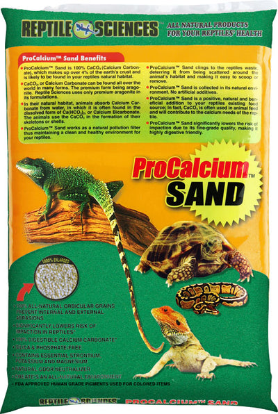 World Wide Imports Procalcium Reptile Sand, Green, 10 lbs