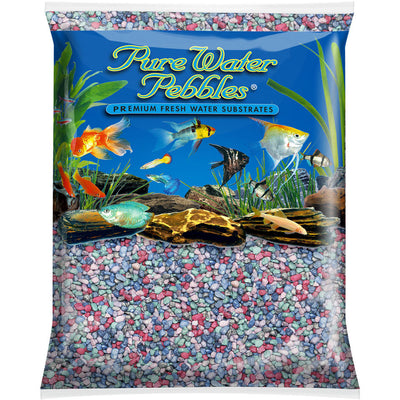 World Wide Imports Pure Water Pebbles Fresh Water Substrate, Rainbow, 5 lbs - Freshwater