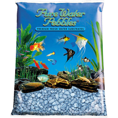 World Wide Imports Pure Water Pebbles Fresh Water Substrate, Blue, 5 lbs - Freshwater