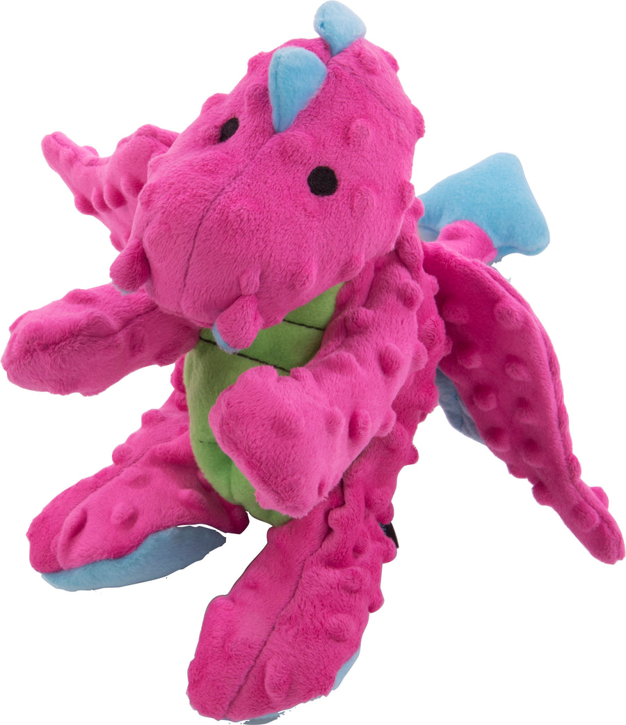 Godog Dragons Dog Toy, Pink, LG - Plush
