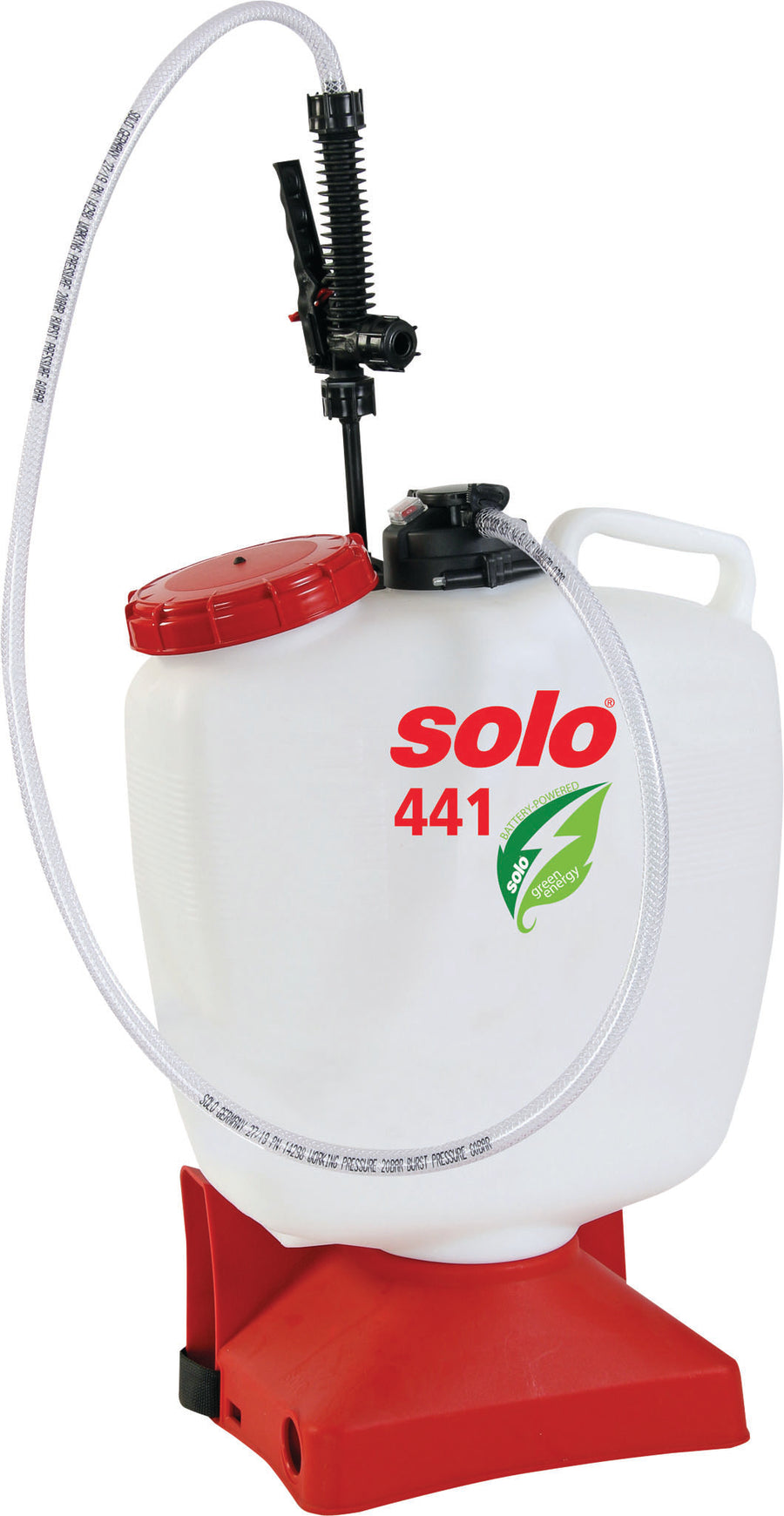 Solo Battery-Operated Backpack Sprayer, White/Red, 4.5 gal - Sprayers and Foggers