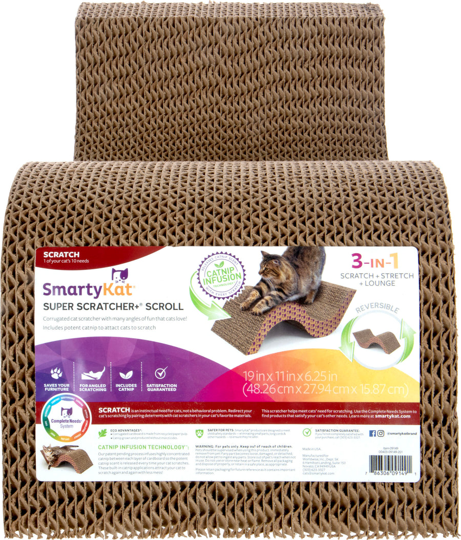 Smartykat Super Scratcher+ Scroll Scratcher - Scratch Posts
