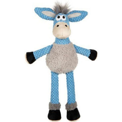 Godog Checkers Skinny Derby Donky Dog Toy, Blue, MD - Plush