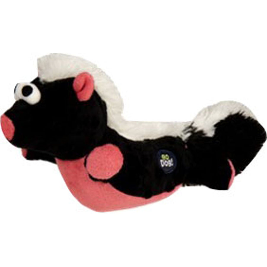 Godog Urban Wildlife Stella Skunk Dog Toy, Black/White, MD - Plush
