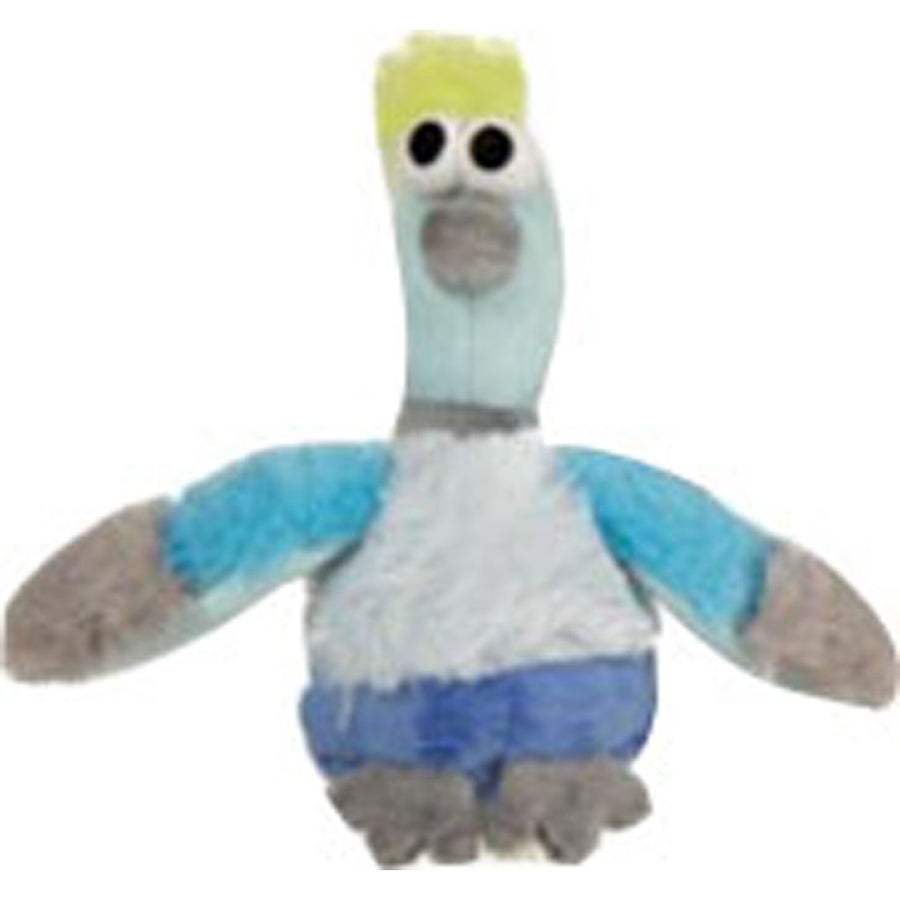 Godog Urban Wildlife Penny Pigeon Dog Toy, Gray/Blue, SM - Plush