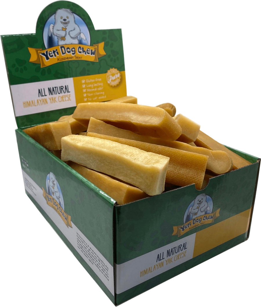 Yeti Dog Chew Bulk Box, Cheese, md-2.5 oz - Long Lasting Chews