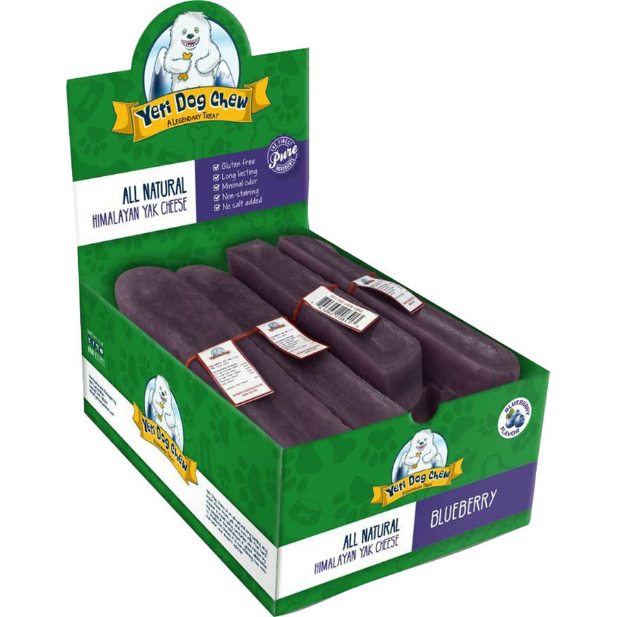 Yeti Dog Chew Flavored Bulk Box, Blueberry, lg-3.5 oz - Long Lasting Chews