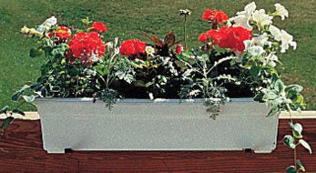 Novelty Countryside Flower Box Planter, White, 30 in - Flower Boxes