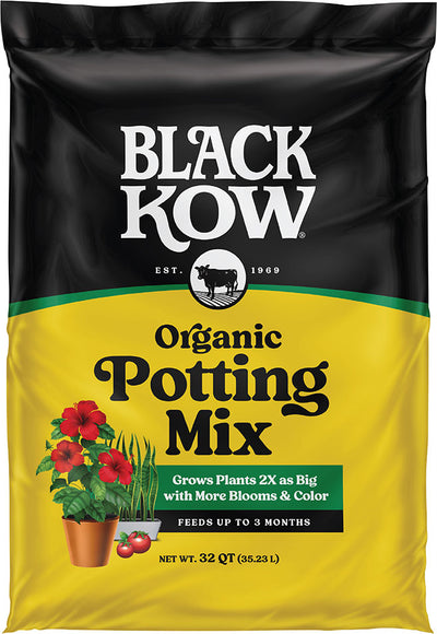 Black Kow Premium Organic Potting Mix W/Plant Food, 32 qt - Potting Soils & Mulches