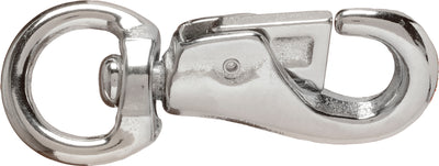 Henssgen Bull Snap Hook, Nickel, 7/8x4 in - Snaps Etc.