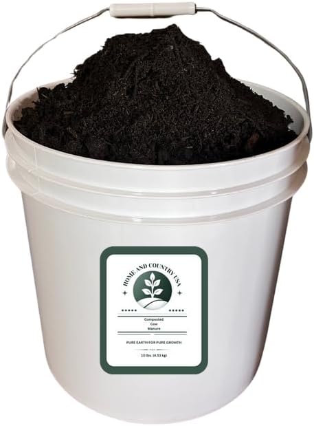 Organic Composted Cow Manure – Soil Amendment for Gardens, Lawns, and Plants – Natural Fertilizer for Healthier Growth