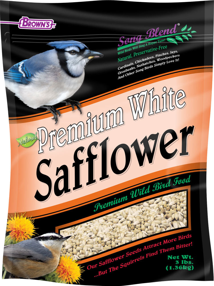 Brown's Song Blend Premium White Safflower Seeds, 3 lb