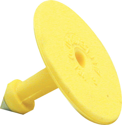Allflex Ear Tag Button Male, Yellow, 25pk SM - Ear Tags