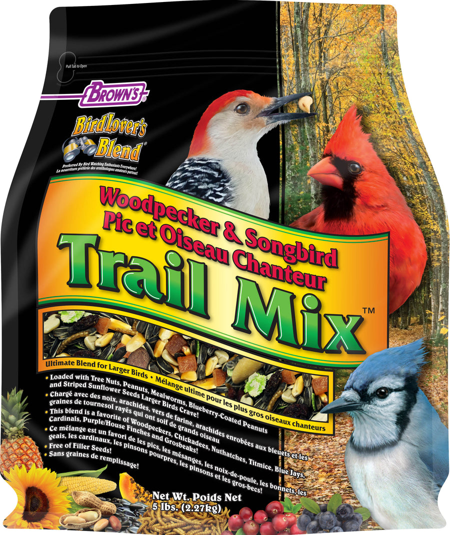 Brown's Bird Lover's Blend Woodpecker & Songbird Trail Mix, 5 lb - Woodpecker Mix