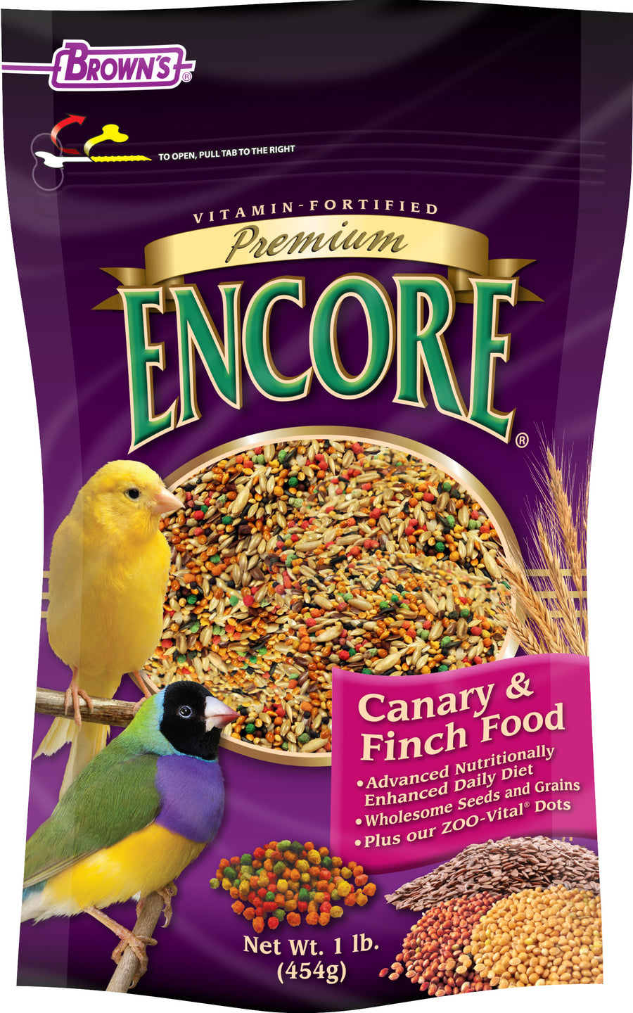Brown's Encore Premium Canary & Finch Food, 1 lb