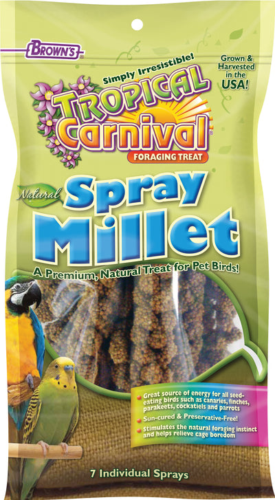Brown's Tropical Carnival Natural Spray Millet, 7 ct
