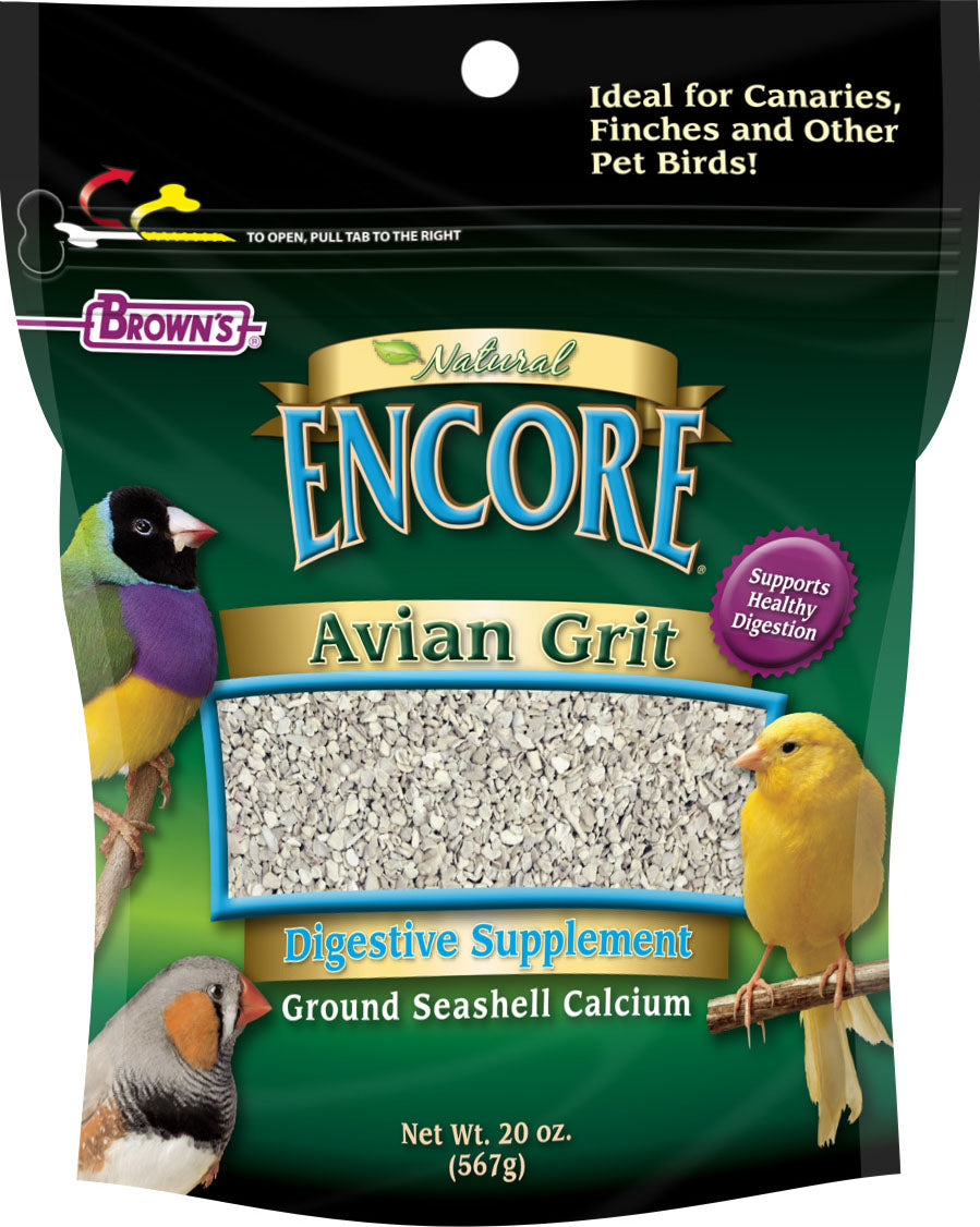 Brown's Encore Avian Grit, 20 oz - Minerals