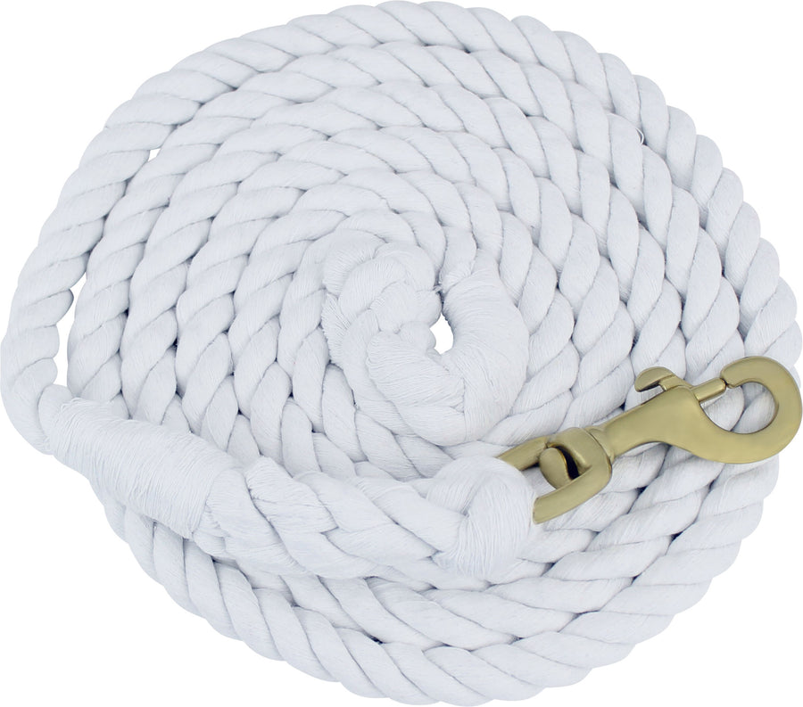 Partrade Cotton Horse Lead, White, 3/4 in x 10 ft - Leads