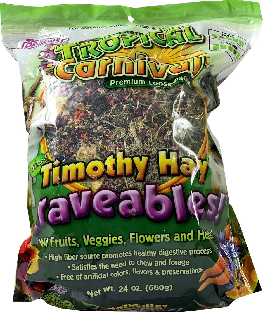 Brown's Tropical Carnival Natural Timothy Hay Craveables, 24 oz