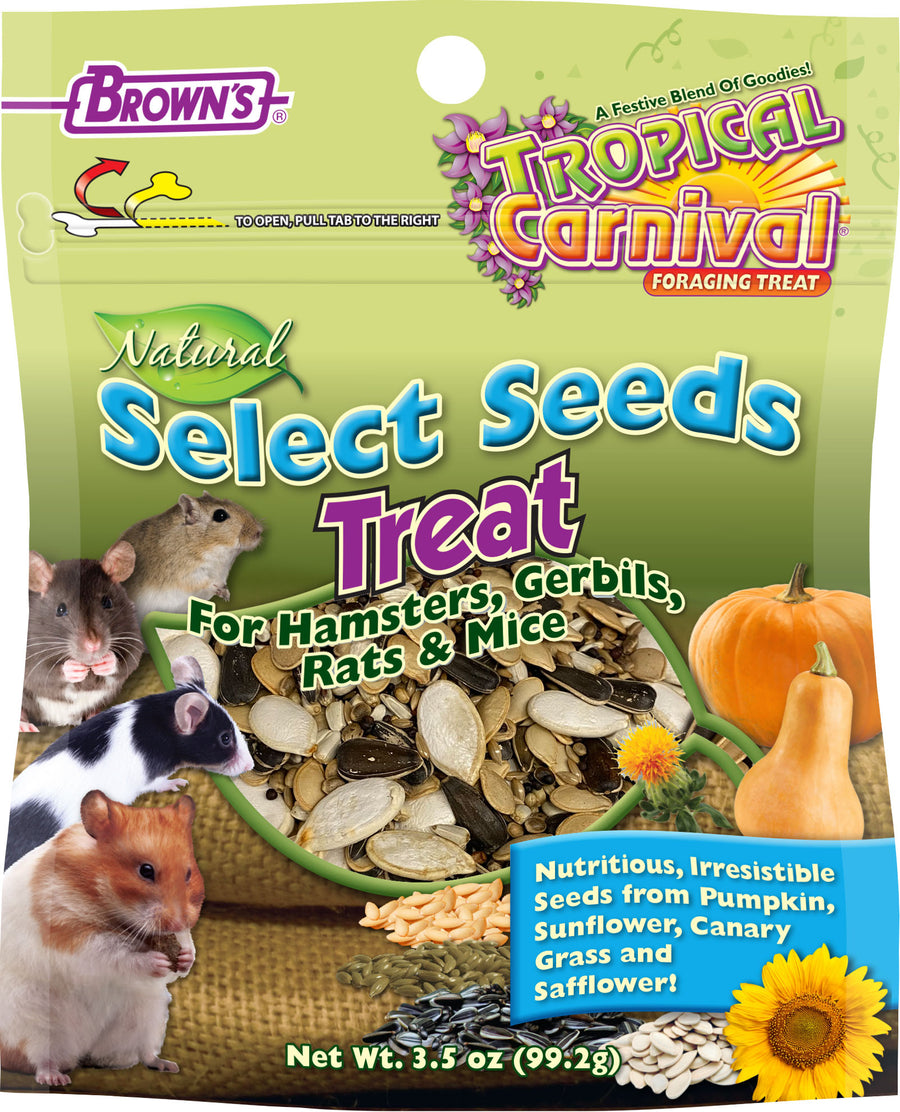 Brown's Tropical Carnival Natural Select Seeds S.a. Treats, 3.5 oz - Edibles