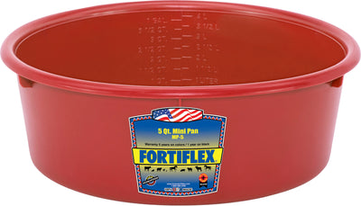 Fortiflex Mini Pan Feeder, Red, 5 qt - Salt Holders & Pans