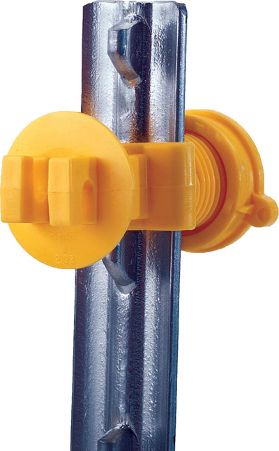 Dare Western Screw-Tight T-Post Insulator, Yellow, 25 pk - Rod and Post Insulators