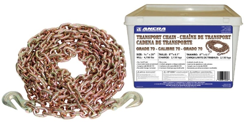 Ancra 45881-10-20-SP Transport Chain Assembly with Clevis Hook