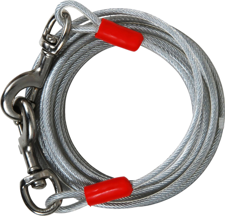 Pet Tie Out XL Dogs Up to 250 lb, Clear, 30 ft - Cables