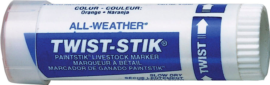 La-Co All-Weather Twist-Stik Livestock Marker, Orange, 12 ct - Paint Sticks
