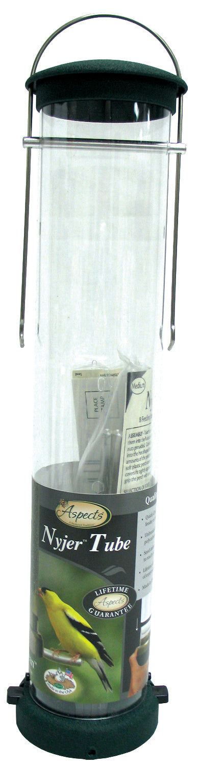 Aspects Quick-Clean Tube Nyjer Feeder, Spruce, 1.25 qt Cap - Tube Type Feeders Thistle
