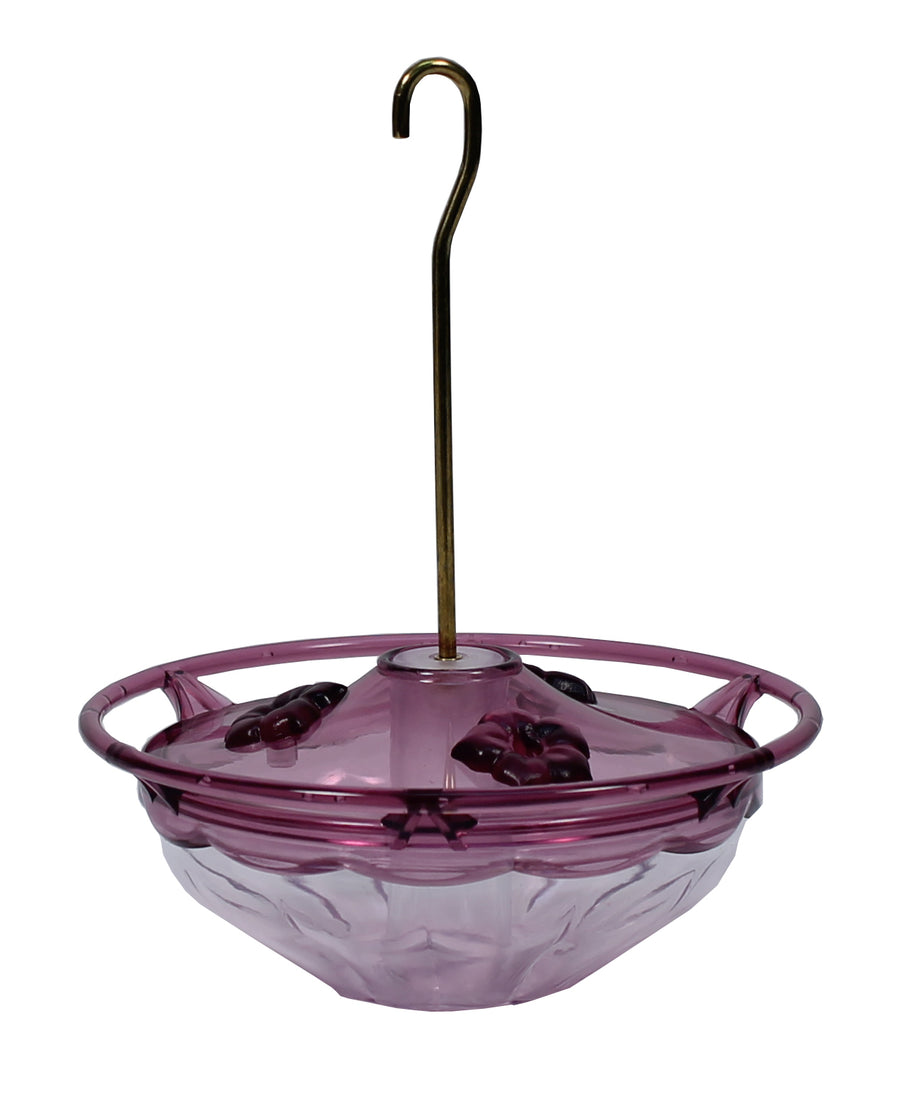 Hummzinger Blossom Hummingbird Feeder, Plum/Clear, 5 oz Cap - Hummingbird Feeders-Plastic